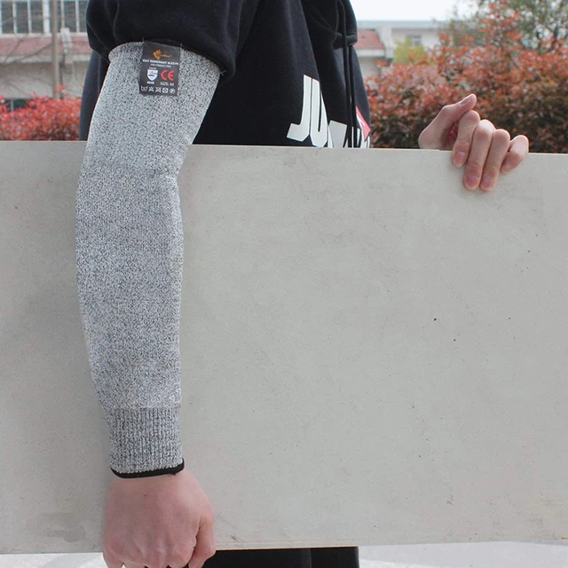 1Pc Level 5 HPPE Cut Resistant Anti-Puncture Work Protection Arm Sleeve Cover Anti-cut Level 5 Safety Work Gloves Cut Gloves 4