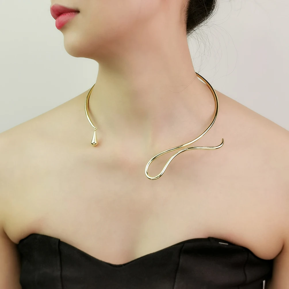 Alloy Torques Choker Necklace Women Jewelry