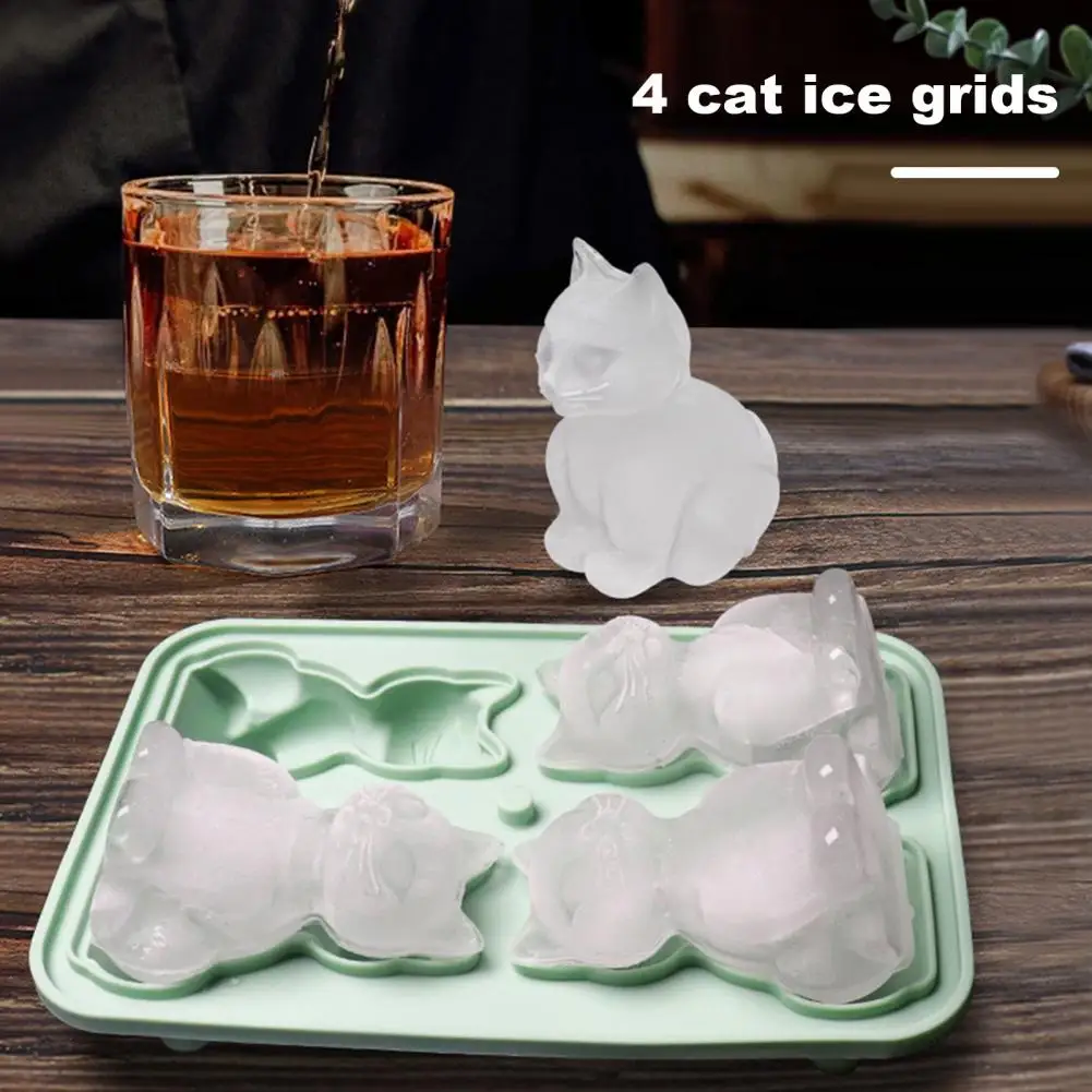 

Ice Cube Tray Silicone Cat-shaped Ice Mold Suitable For Cocktail Whiskey Bourbon Cooling Slow Melting Ice Mold