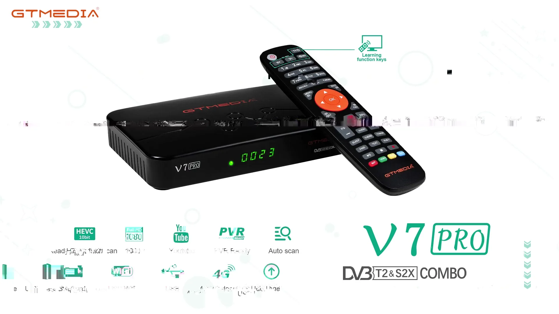GTMEDIA V7 PRO Приемник спутникового телевидения DVB-S/S2/S2X+T/T2 Декодер для Австралии
