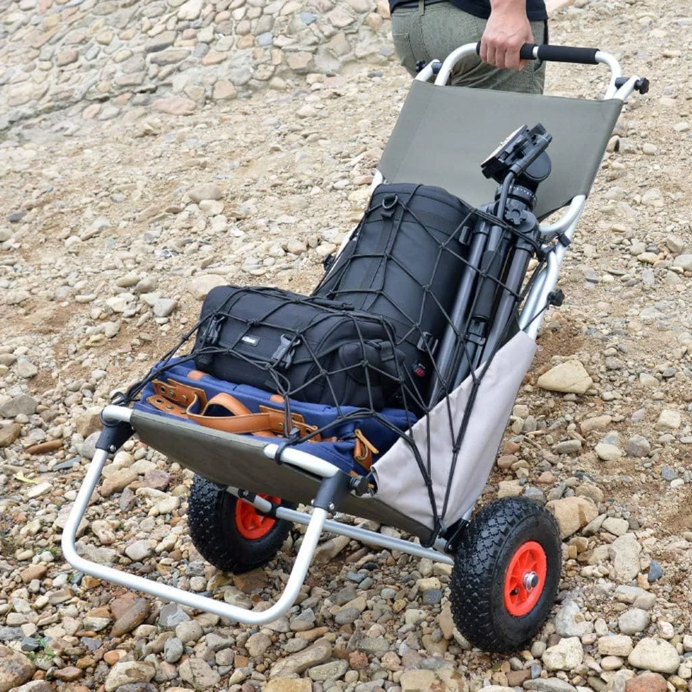 Shopping Cart All-in-One Foldable with Seat and Big Wheels