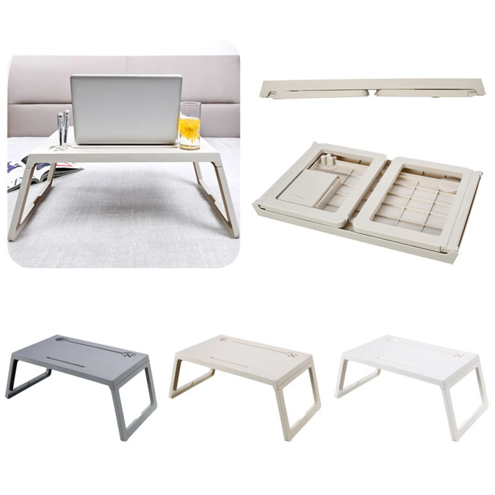 

Adjustable Laptop Table lap Tray Table Serving Bed Tray Breakfast Tray Foldable Bed Stand for Floor Table Lawn Watching Bed