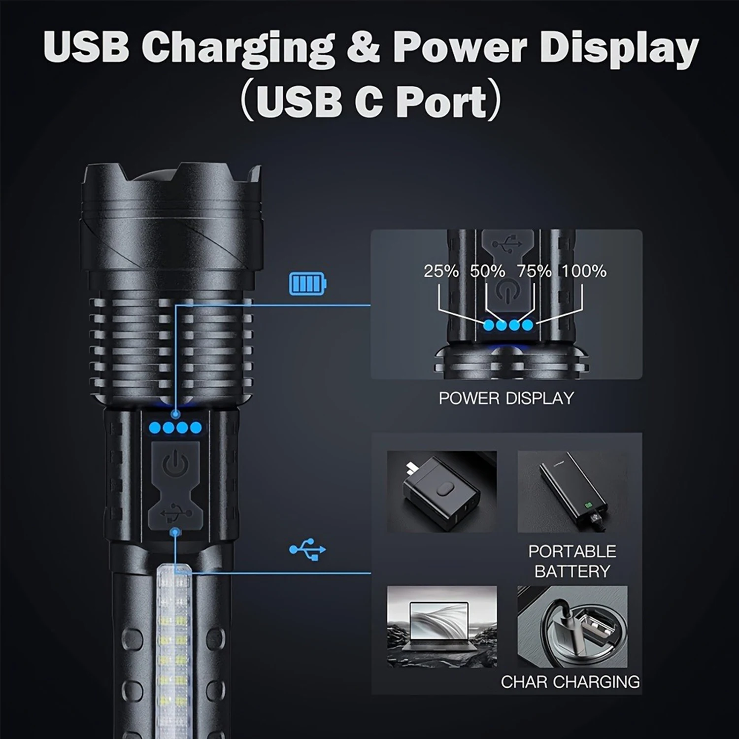 utilisation extérieure de la lampe de poche