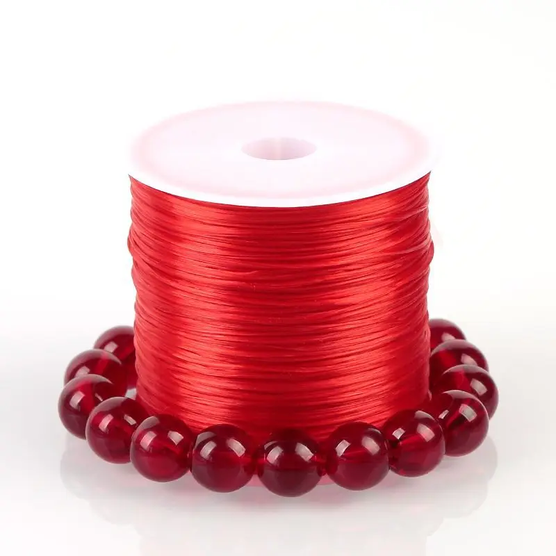 40M/Roll 0.8mm Strong Flat Elastic Crystal Beading Thread DIY Beading Rope Stretchable String Line Cord Jewelry Bracelet Making