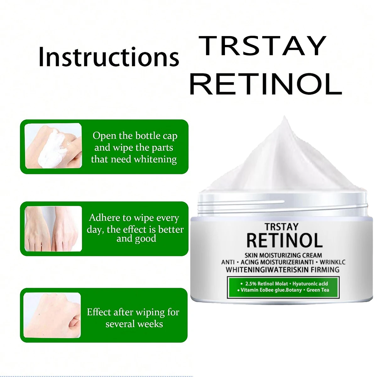 TRSTAY RETINOL SKIN MOISTURIZING CREAM Firming, stabilizing, and moisturizing the skin 4
