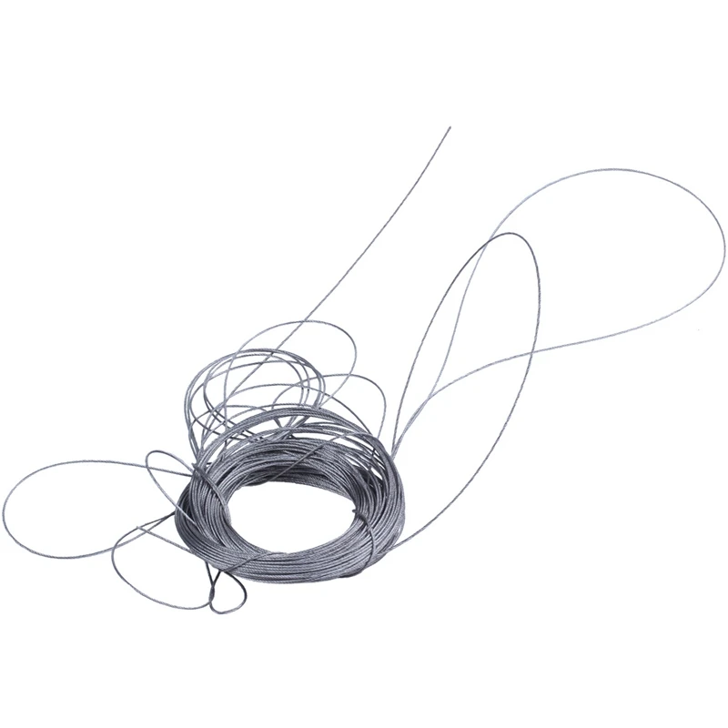 6x Drahtseil kabel aus Edelstahl extra, Länge: 15m Durchmesser: 1,0mm