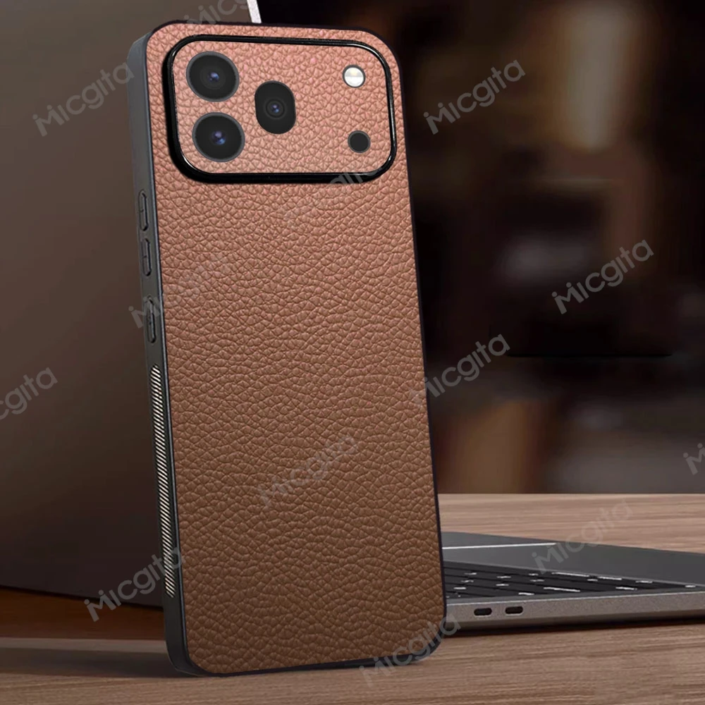 Luxury Leather Shockproof Business Case - Durable Protective Cover