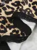 Joskaa Lace Patchwork Leopard Print Mini Dress Women Sexy Adjustable Shoulder Strap Sleeveless Body-Shaping Robe Party Clubwear 6