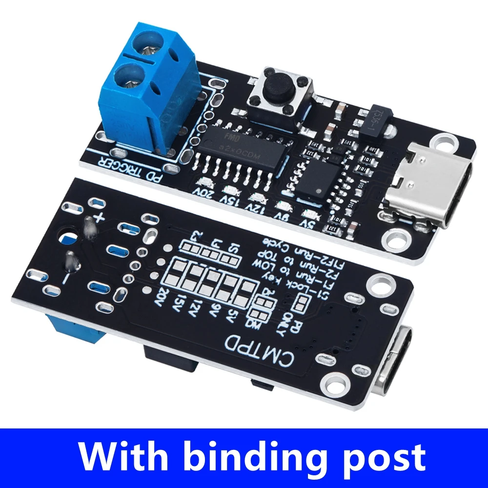 100W USB-C Fast Charge Trigger Module with PD/QC Compatibility - Power Delivery Boost Board