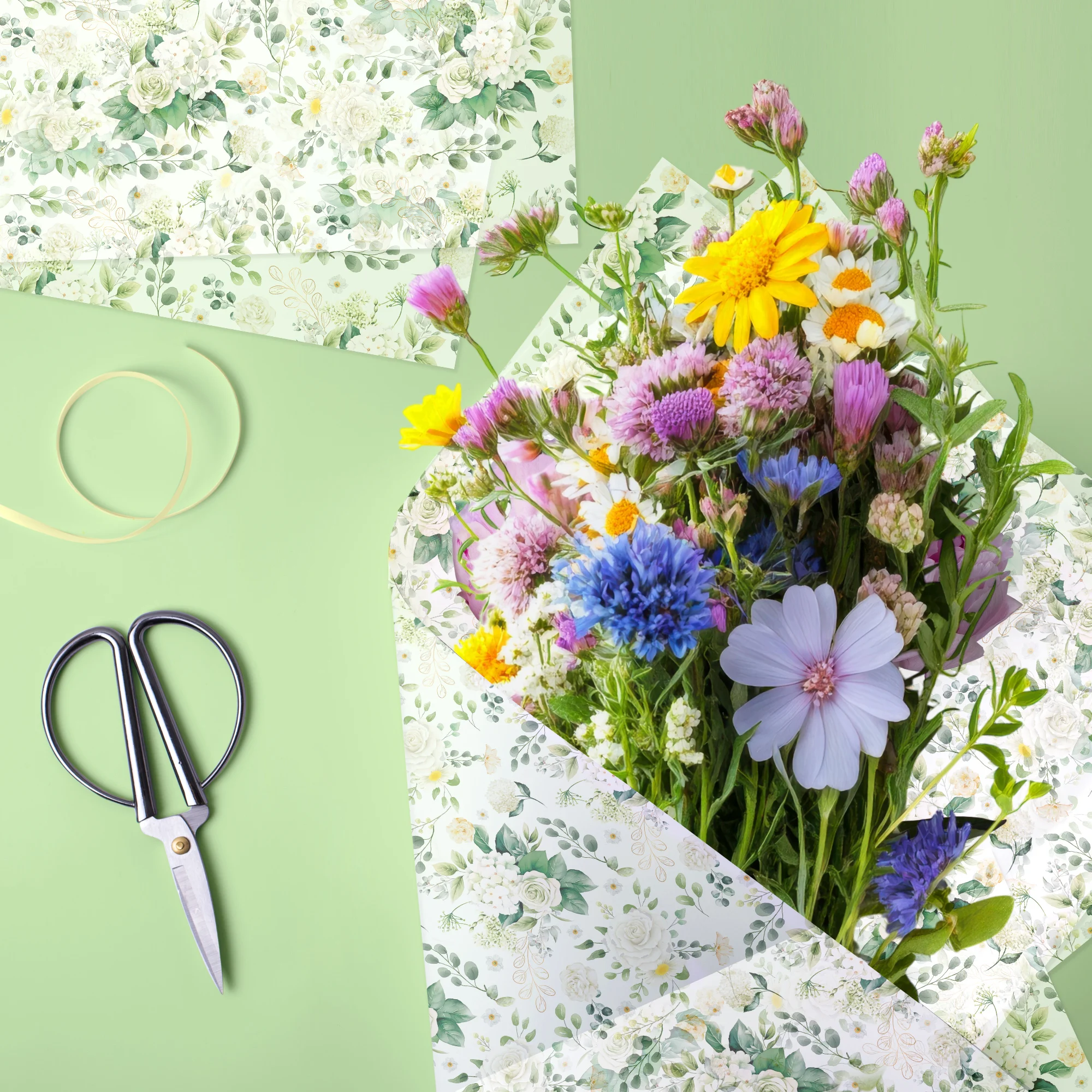20/50 Stück Frühlings-Blumen-Seidenpapier, florales Schneebirnenpapier, Geschenkpapier, Geschenkverpackung für Geburtstagsfeiern – Detail 30
