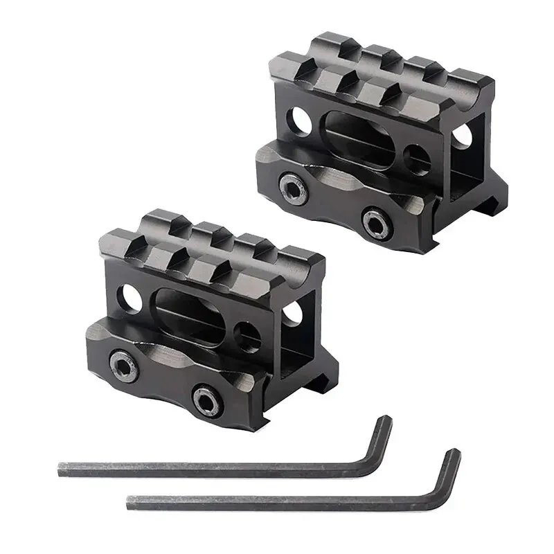See Through Design Riser Bracket Scope Mount 1Inch Height for Flashlight Optics Laser Mounted Hunting