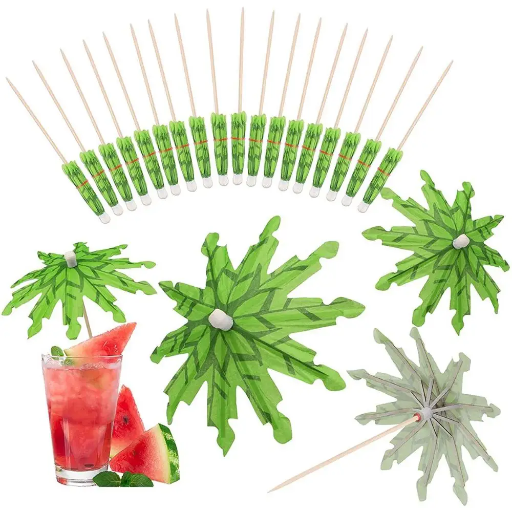 

Cocktail Party Coconut Palm Tree Toothpick Hawaii Disposable Cocktail Skewer Paper Umbrella Appetizers Picks Fancy Sticks