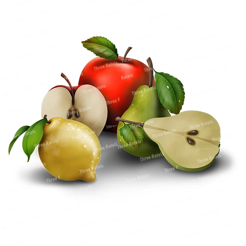 thumbnail image 1 of Three Ratels C050 Hermosa fruta fresca manzana PVC pegatina decoración del hogar pegatina de pared calcomanía de refrigerador, 1 of 5