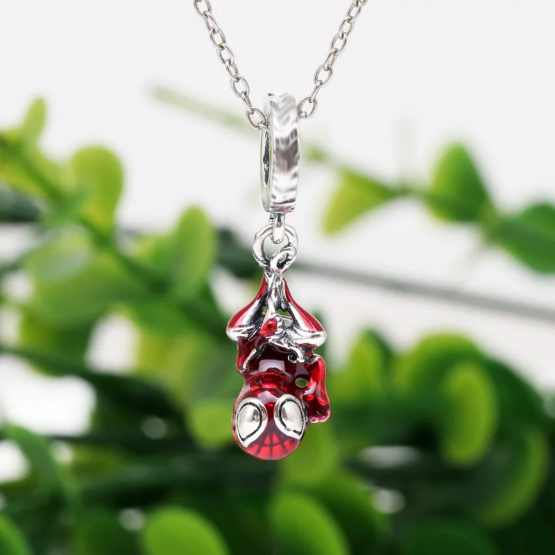 Superhero Spiderman Necklace Spider Battle Uniform Pendant Necklace for Fans Gifts Jewelry Accessories