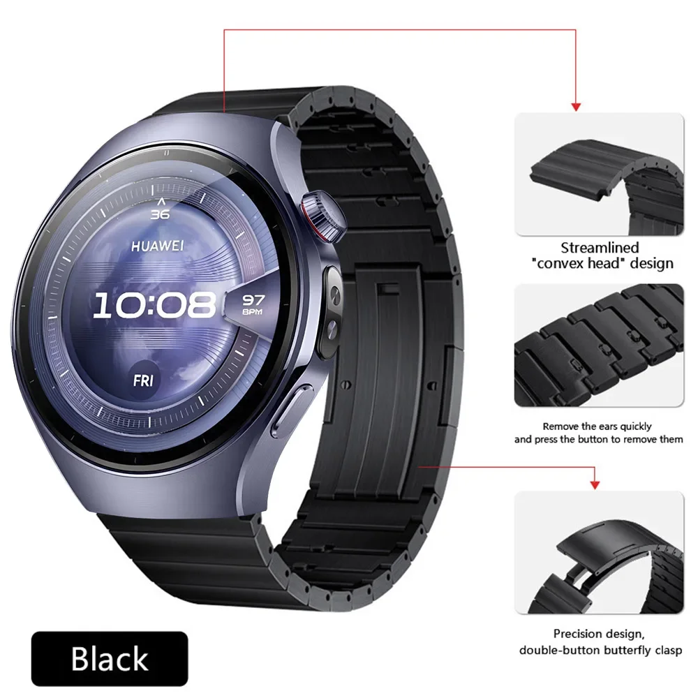Premium 22mm Titanium Quick-Release Wristband Strap