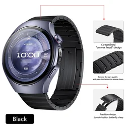Premium 22mm Titanium Quick - Release Wristband Strap - Huawei GT5 46mm (Black)
