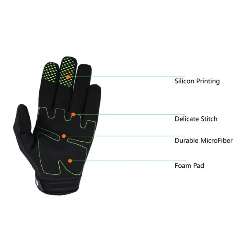 Men Cycling Gloves Outdoor Sport Racing Bike Motorcycle Ghost Skeleton Skull Bone Gloves 5