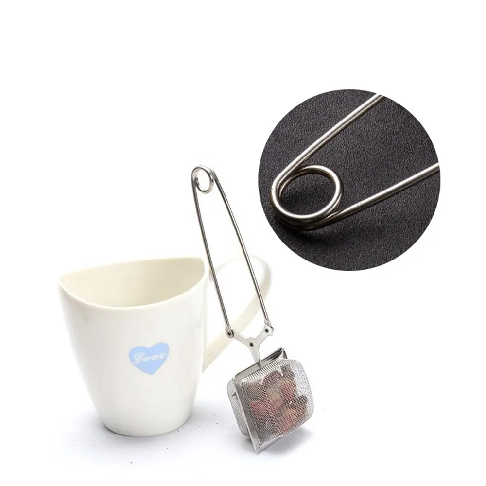 Tea infuser Tea strainer Tea maker Tea filter Square Stainless Steel Tea Infuser Imperial Tea Maker Reusable Cup Strainer Loose Leaf Spice Filter with Fine Mesh