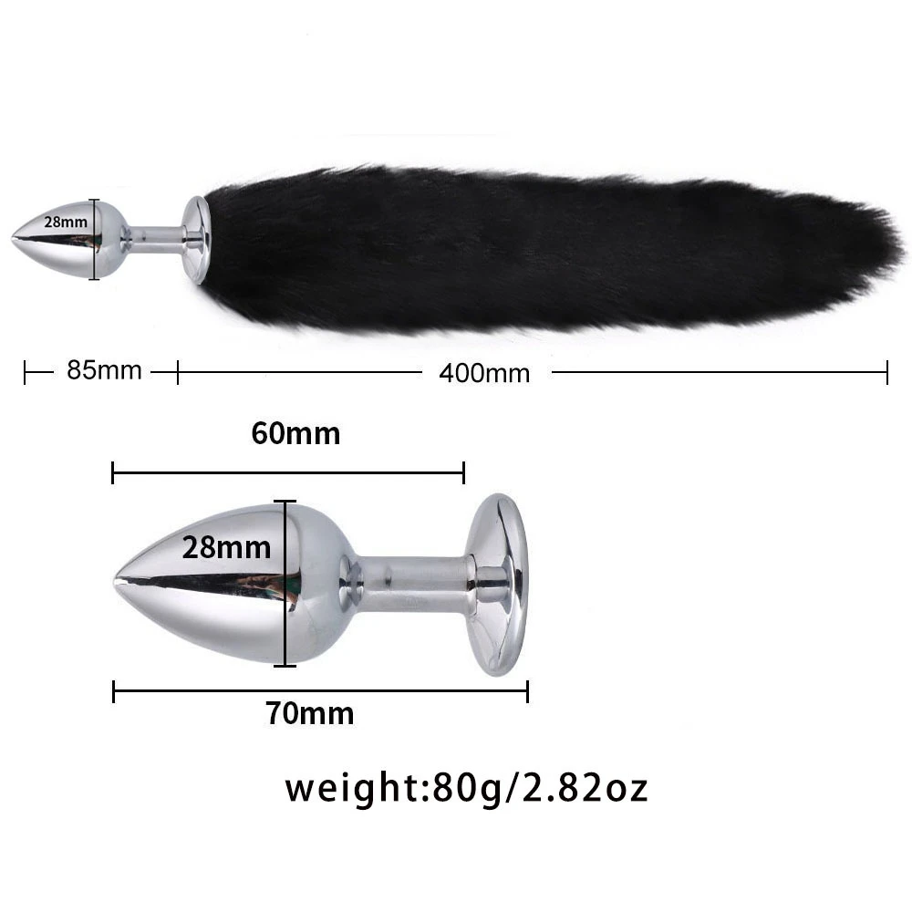 Fox Tail Anal Plug Sexy Plush Cat Ears Headbands Set Butt Plug Tail Erotic Cosplay Sex Toys for Women Anal Masturbating — view 3