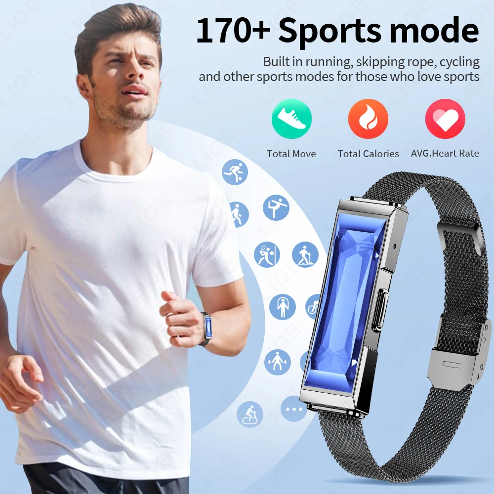 New Fashion Ladies Smart Health Wristband Fitness Tracker Sports Band for Men Sleep Heart Rate HRV Monitor Smart Bracelet Women