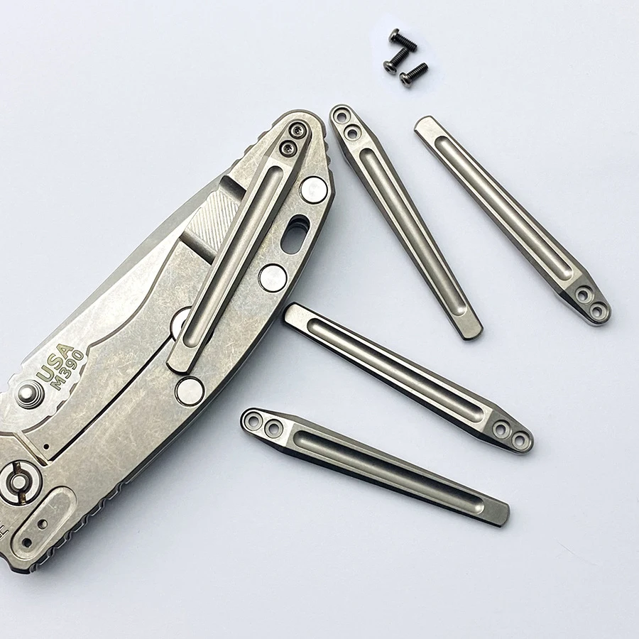 

С винтами под заказ титановый интегрированный карманный зажим для Rick Hinderer XM18 XM24 Jurassic Eklipse Maximus половинчатые ножи