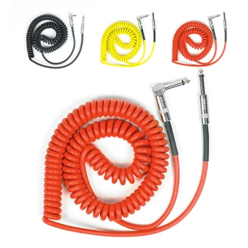 EROK Electric Guitar Cable Braided 1/4 ft Jack 90 Degree TS 6.5mm Audio Mono Cable Bass Electric Box Audio Cable Noise Reduction 1