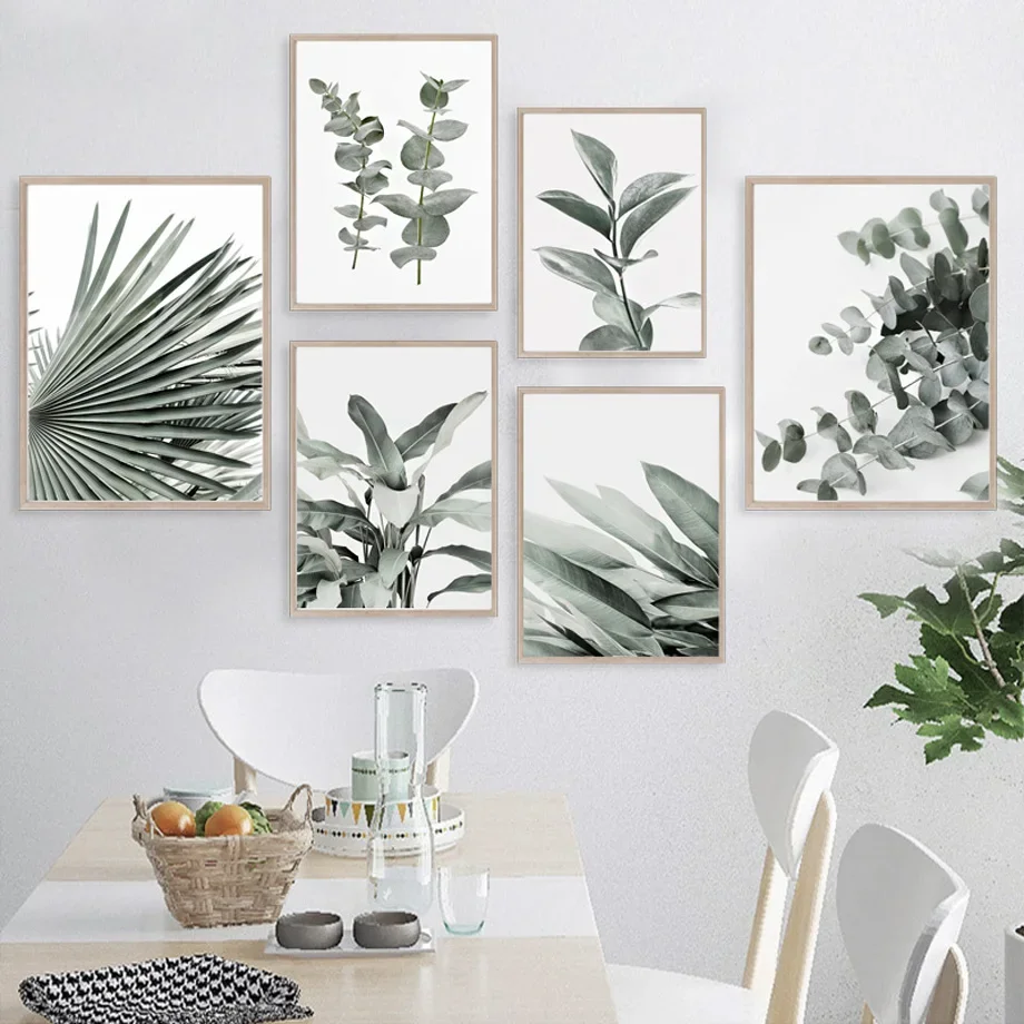 

Eucalyptus Leaves Agave Palm Minimalist Wall Art Canvas Painting Posters And Prints Wall Pictures For Living Room kitchen Decor
