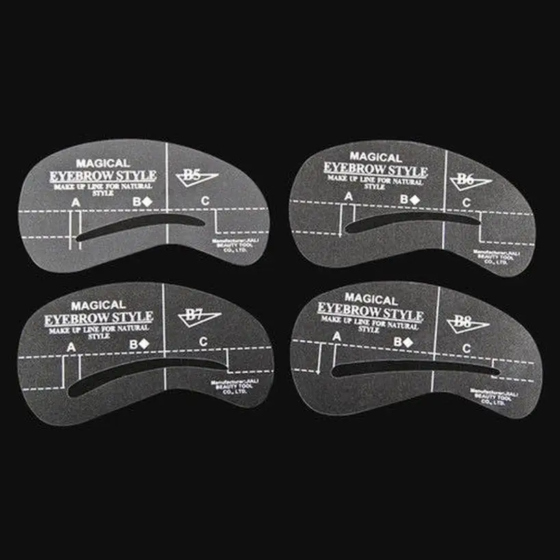 24 Models/sets Of Eyebrow Modification Template Kit Template Shaping Device DIY Tool Thrush Card Board Stroke Template