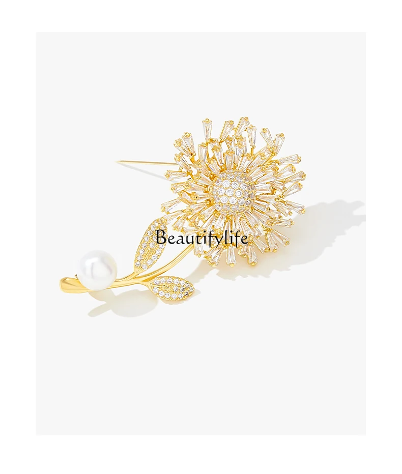 

Dandelion Brooch High-End Women's Elegant Corsage Design Sense Niche Exquisite Suit