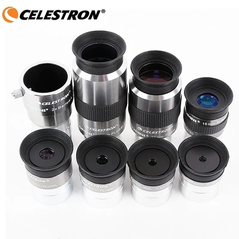 

Celestron Omni 4mm 6mm 9mm 12mm 15mm 32mm 40mm and 2x Eyepiece and Barlow Lens Fully Multi-Coated Metal Astronomy Telescope Colo