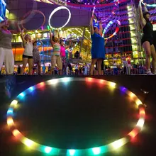 

LED Detachable 8 Sections Shining Pe Material Glow Sport Hoop Multicolor Hoop Kids Adult Loose Weight Toy