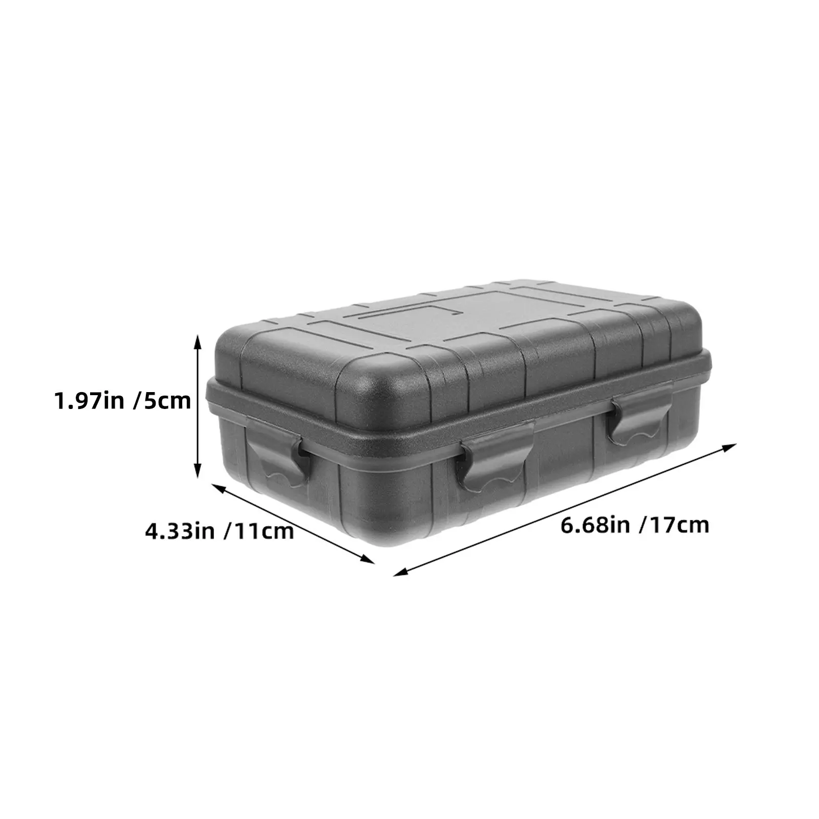 2Pcs 야외 도구 상자 충격 방지 방수 밀봉 보관 케이스 블랙 오렌지 캠핑 장비 주최자 플라스틱 유틸리티 캐리