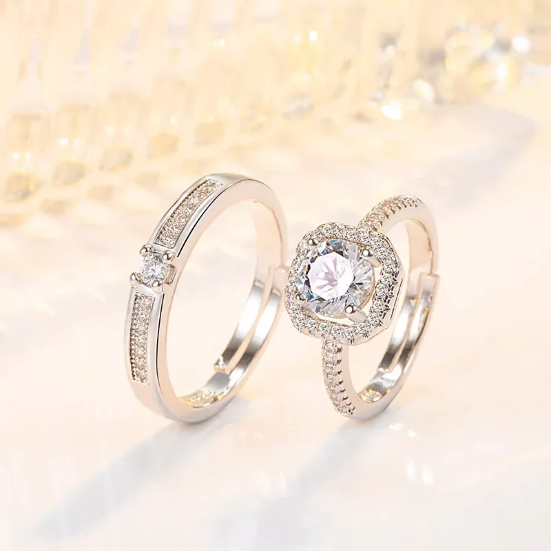 

Genuine 925 Sterling Silver FL 2 Carat Diamond Ring for Unisex Anillos De Silver 925 Jewelry Diamond Anle Women Men Bizuteria