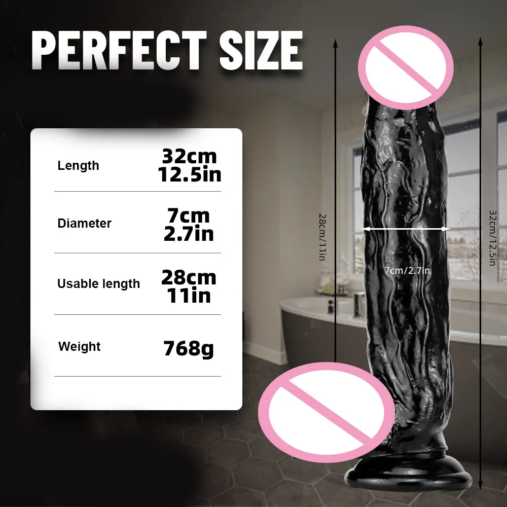 32CM XXL Silicone Dildo with Powerful Suction Cup Realistic Penis G-spot Thick Glans Artificial Big Dick Sex Toys for Women 18+ sex toys