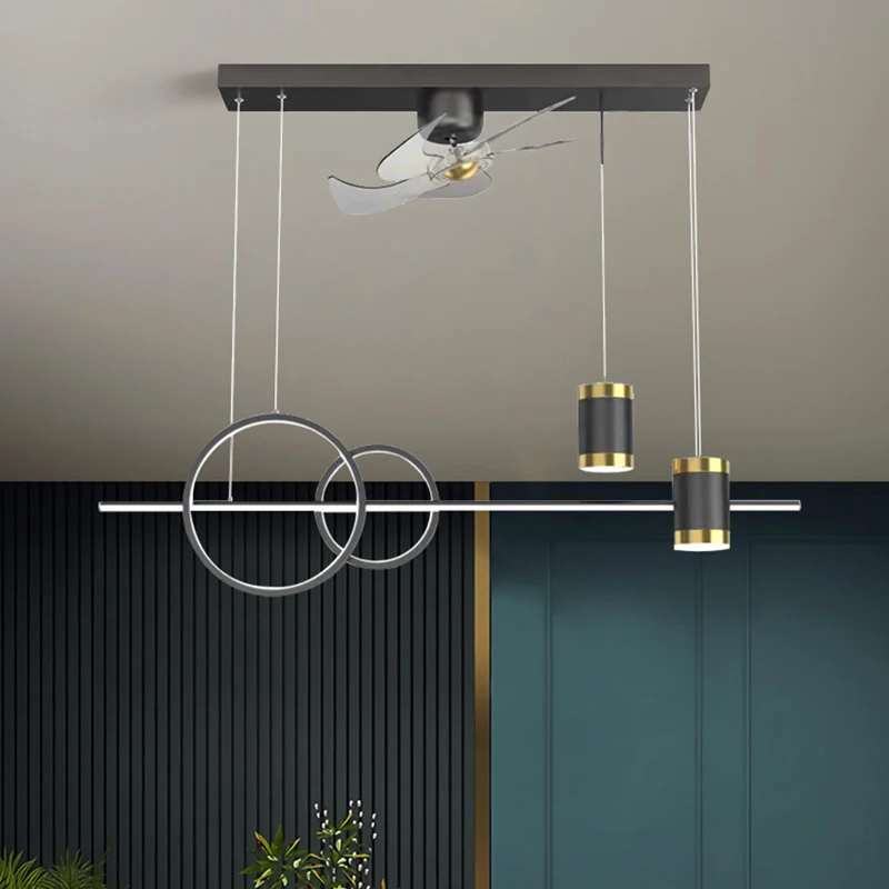 

Подвесная люстра без лопастей, потолочный вентилятор для спальни, декоративные светодиодные потолочные светильники