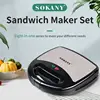 02 SOKANY140 Sandwich Machine 8-in-1 Detachable Dining Plate, Donut Waffles 2