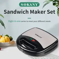 02 SOKANY140 Sandwich Machine 8-in-1 Detachable Dining Plate, Donut Waffles 2