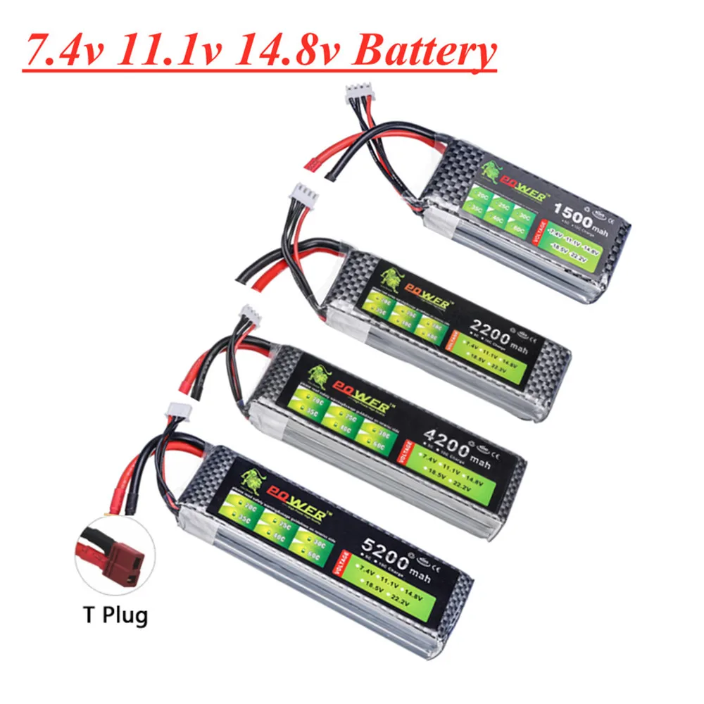Batterie Drone LiPo 5200mAh 14.8V T Plug - Haute Capacité