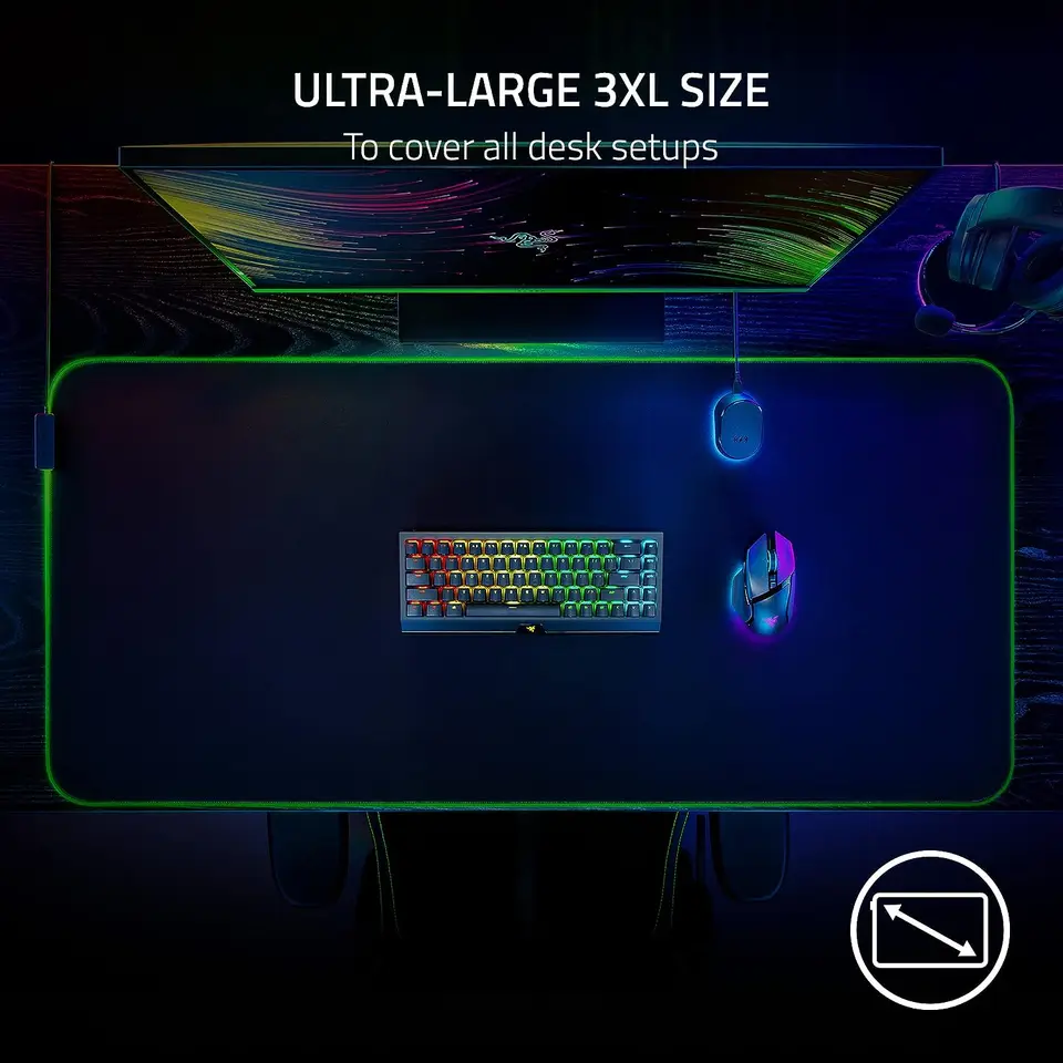 Razer Goliathus Chroma 3XL Gaming Mouse Pad:Micro Textured Cloth