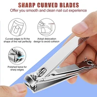 Nail Clipper,Premium Stainless Steel Fingernail and Toenail Clipper Cutters, Fingernail Clipper Cutters with Nail File Sharp. 2