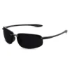 MAXJULI Rimless Polarized Sports Sunglasses Men&Women Tr90 Frame for Running Fishing Baseball Driving （8001）