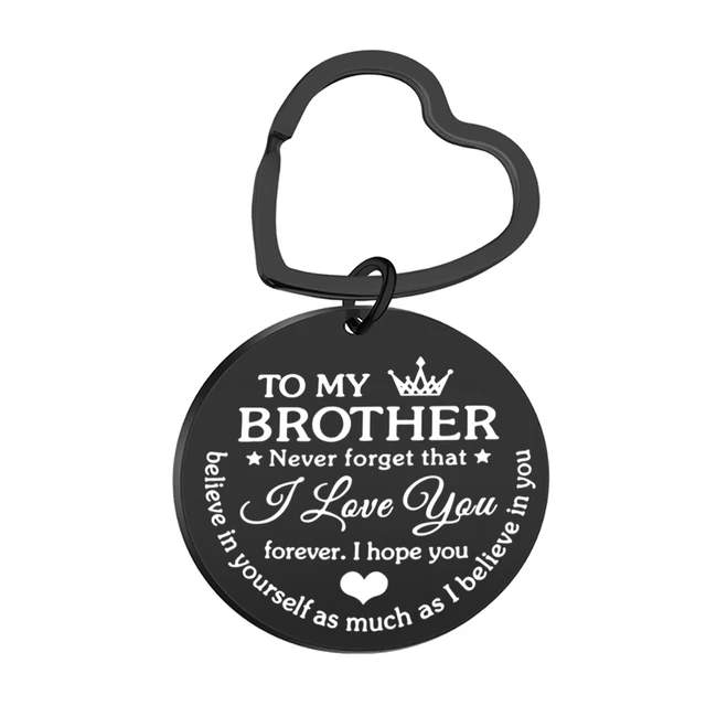 NISCHA Best Brother Ever Gifts for Brother From Sister,Unique Christmas  Gifts Birthday Gifts for Brother, Men PU Leather Valet Tray and Keychain