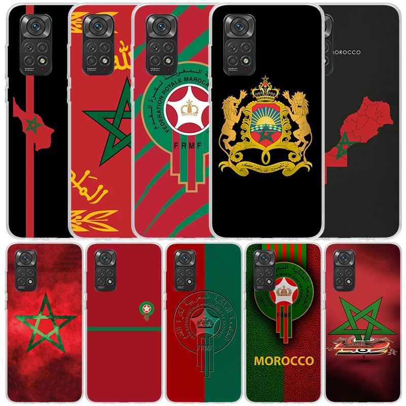 Morocco Flag Phone Case For Xiaomi Redmi Note 15 14 14S 13 12S 12 Pro ...