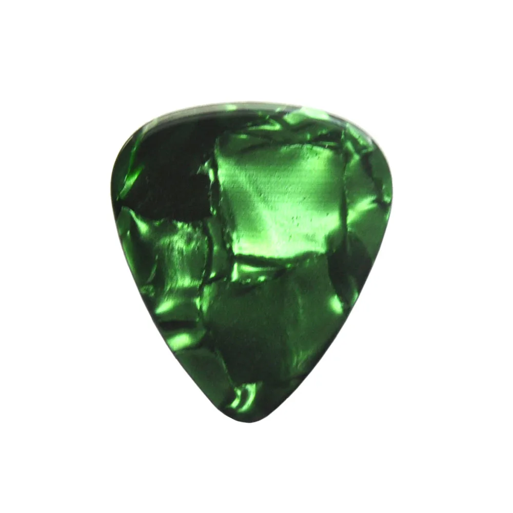 Lots of 100pcs Green Pearl Ultra Heavy 1.5mm Celluloid Guitar Picks Standard Plectra