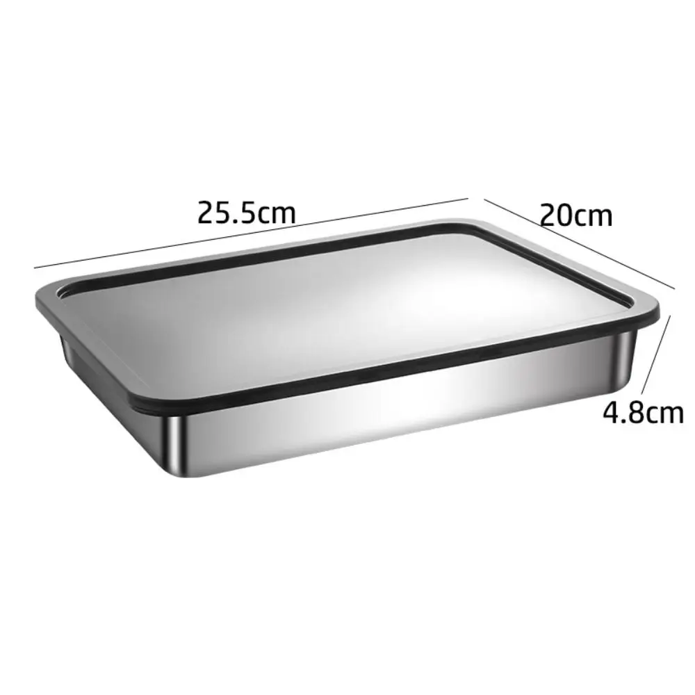 Stainless Steel Dumpling Storage Box Stackable with Sealed Lid Food Plates Multifunction Fresh-keeping Box Kitchen Accessories 6