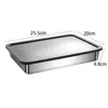 Stainless Steel Dumpling Storage Box Stackable with Sealed Lid Food Plates Multifunction Fresh-keeping Box Kitchen Accessories 6