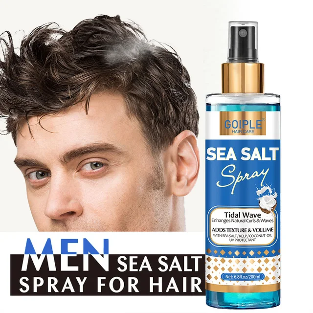 GOIPLE 200ml Sea Salt Spray Moisturizes Conditions Hair Texture Thicknes Beach Surfer Hairspray Mist For Men and Women