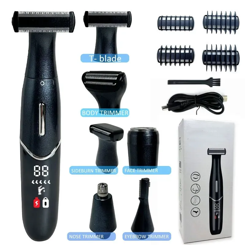 4in1 electric shaver Intimate Areas Haircut Precision Shaver Men Bikini Line Sensitive Razor Balls Eggs Pubic HairShavingTrimmer 3