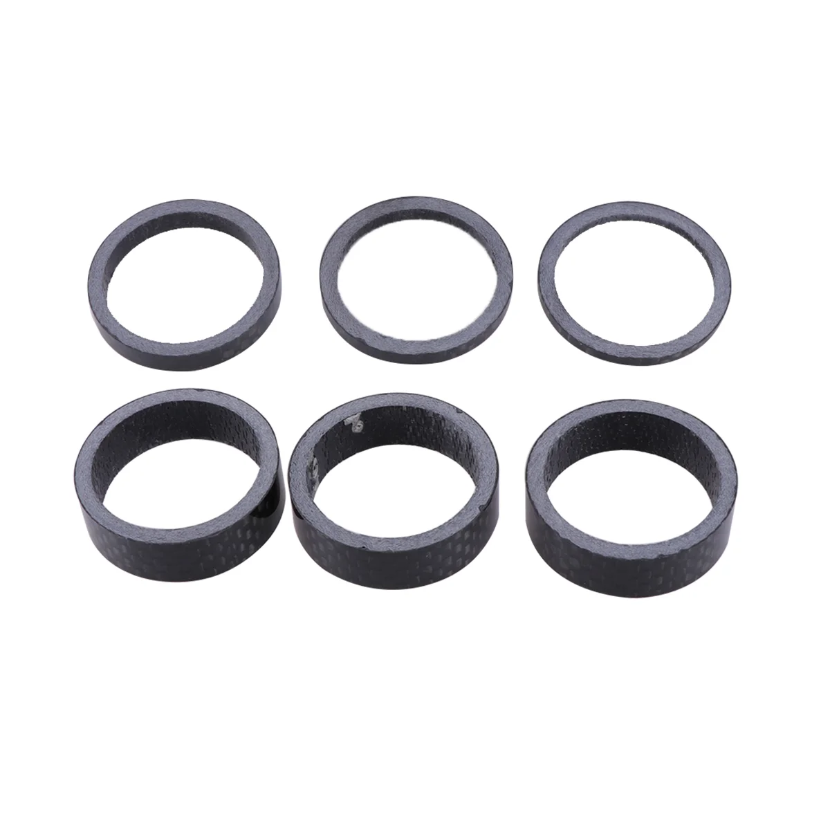 

6pcs Bike Headset Spacer Carbon Fiber Stem Headset Spacer Fit Stem Compatible with MTB Bike Road Bikes 2mm/ 3mm/ 5mm/ 10mm x 3