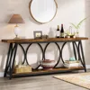 70.9 inch Extra Long Console Table,  Industrial Sofa Table Behind Couch with 2 Tier Storage Shelf ,  Narrow Entryway 1